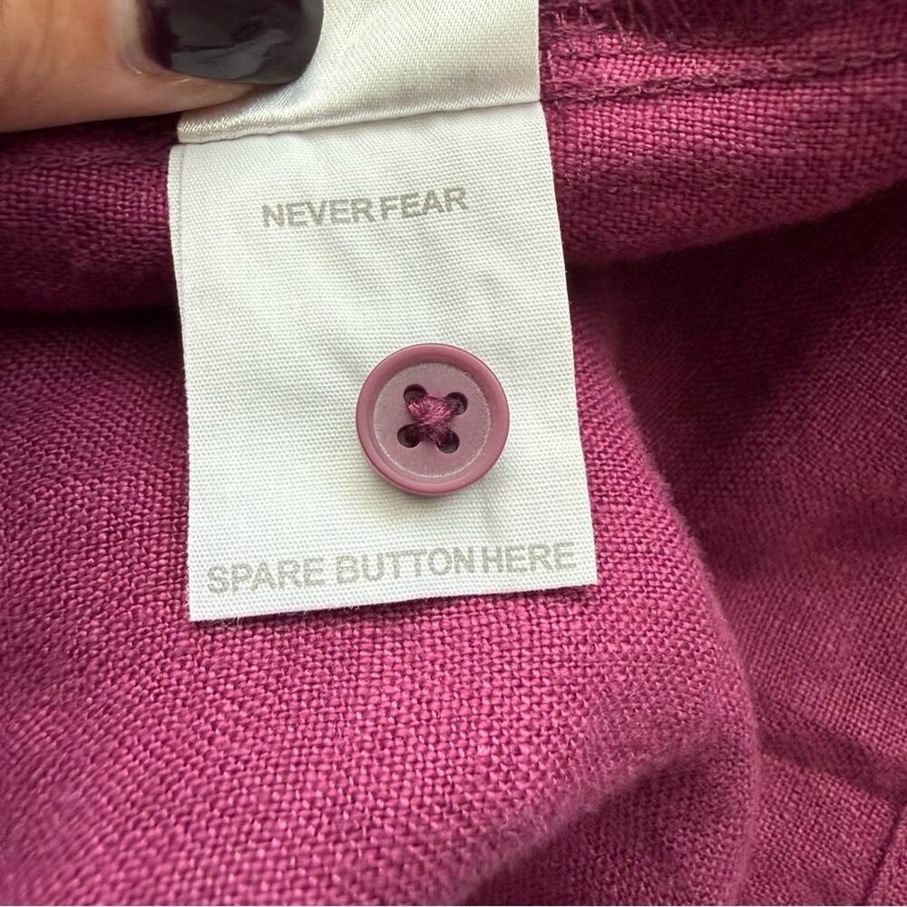 NWT Seasalt Cornwall | Purple 100% Linen Midi Dress Size 8P - Picture 7 of 9